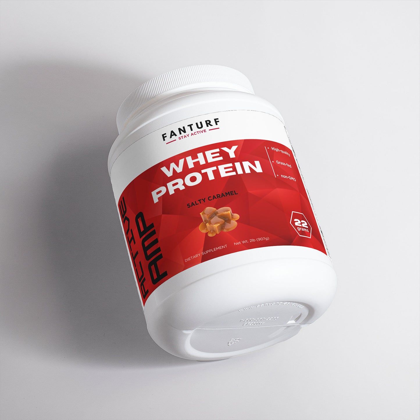 Whey Protein 22g (Salty Caramel) Gluten Free, Non GMO- 2lb