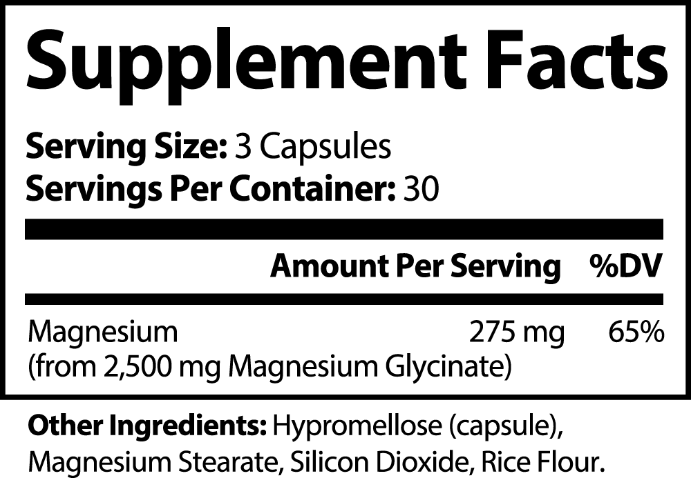 100% Natural ACTIVE AMP Magnesium Glycinate - 90 ct.